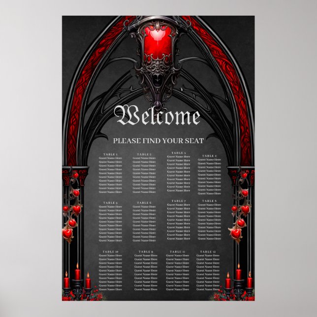 Poster Rosas vermelhas e design de portão incríveis (Frente)
