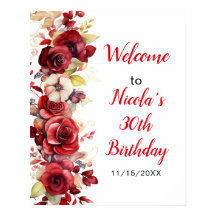 Rosas vermelhas Românticas Festa de aniversário Fl