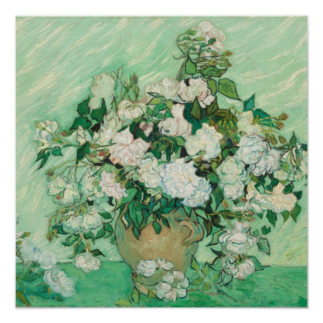Póster Rosas - Vincent van Gogh (Frente)