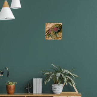 Poster Rosas, Vintage Music Paper