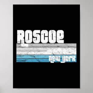 Poster Roscoe Nova York Ny Férias Retro Esqui Caminhada N
