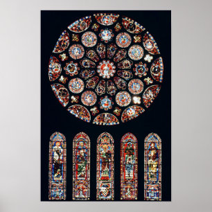 Póster Rose and lancet windows from the south wall