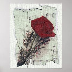 Póster <Rose and Music>por Kim Koza 2