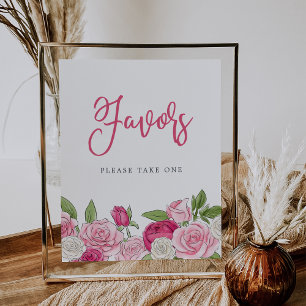 Poster Rosé Garden Favor Sinal