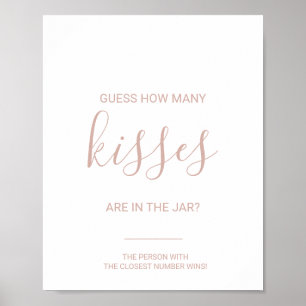 Poster Rose Gold Guess How Many Kisses Game 