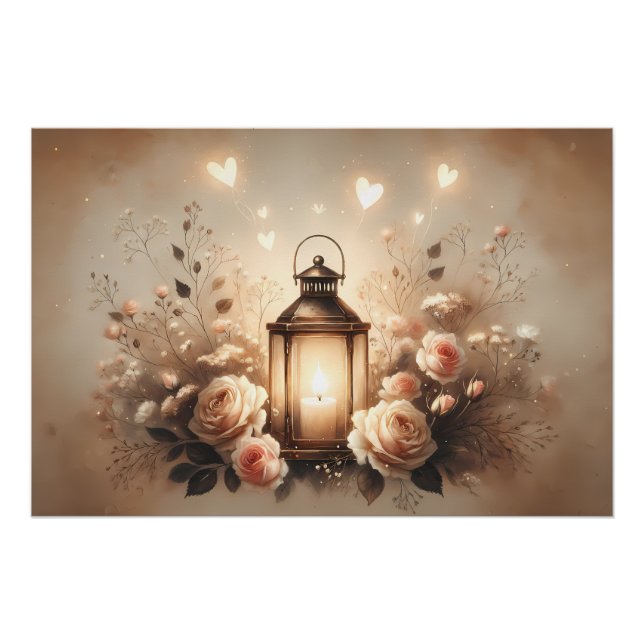 Póster Rose Lantern Glow Bouquet (Frente)