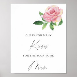 Poster Rose - Quantos beijos jogo de chá de noiva