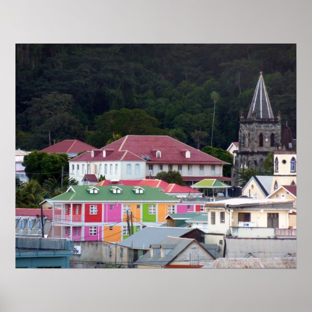 Poster Roseau, Dominica (Frente)