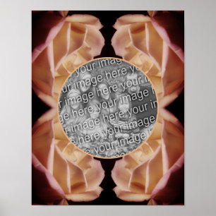 Poster Rosebud Amarelo Frame Floral Inclinado Adicionar S