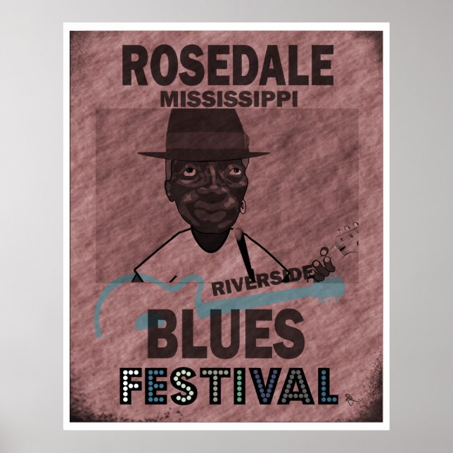Poster Rosedale Mississippi - Guitarra do Festival Blues (Frente)
