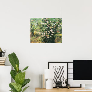 Póster Roseira em Flor por Vincent van Gogh