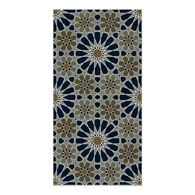 Póster Rosettes do 16s e 8s Estilo do Marrocos 2 (Frente)