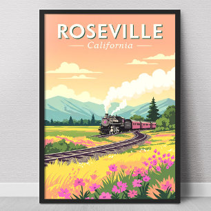 Poster Roseville Califórnia Antiga