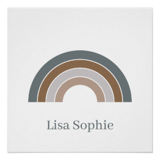 Póster Rosewood e Lavanda Rainbow Nursery Poster