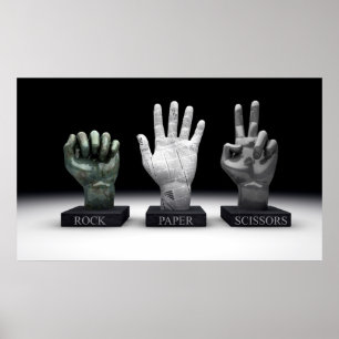 Poster Roshambo - Tesoura de Papel Rock