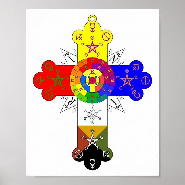Póster Rosicrucian Rosa Cross Lamen (Frente)