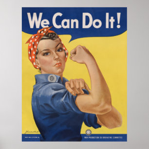 Poster Rosie a Rebitadeira Mulheres Fortes no Local de Tr