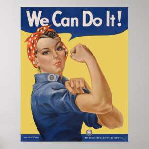 Poster Rosie, a Soldadora Patriótica Vintage, Nós Podemos