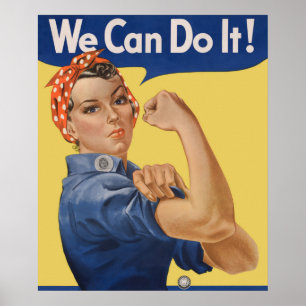 Poster Rosie, a Soldadora Patriótica Vintage, Nós Podemos