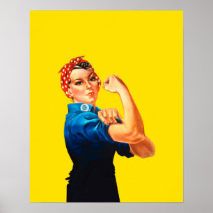 Póster Rosie o ícone retro do estilo do rebitador