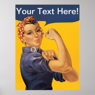 Póster Rosie o rebitador nós podemos fazê-lo! Texto