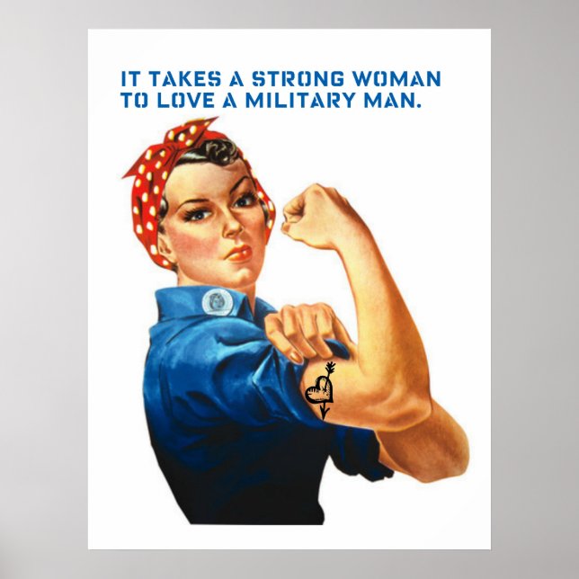 Poster ROSIE O RIVETER - "É preciso uma mulher forte..." (Frente)
