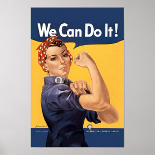 Póster Rosie retro nós podemos fazê-lo