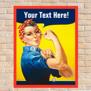 Poster Rosie Riveter com Personalizar Texto