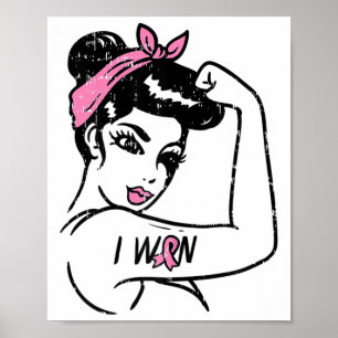 Poster Rosie Riveter Eu Ganhei Conhecimento Sobrevivência