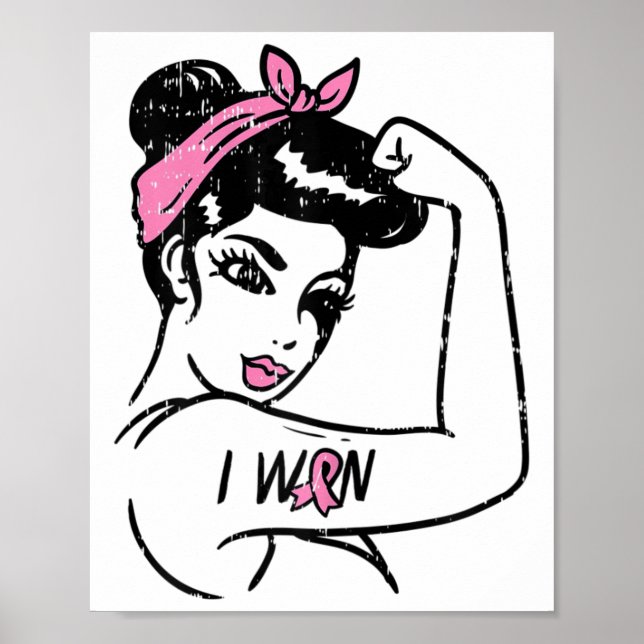 Poster Rosie Riveter Eu Ganhei Conhecimento Sobrevivência (Frente)