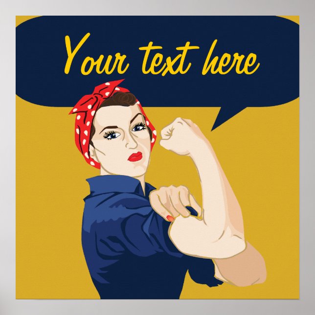 Poster Rosie Riveter Personalizável (Frente)