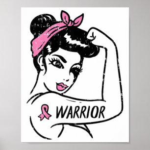 Poster Rosie Riveter Riveter Cancer Mulheres Rosa