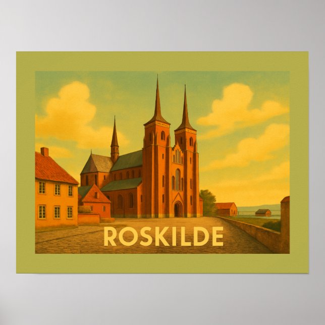 Poster Roskilde Denmark Cathedral (Frente)