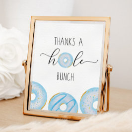 Poster Rosquinha azul obrigado um buraco