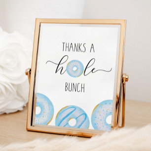 Poster Rosquinha azul obrigado um buraco