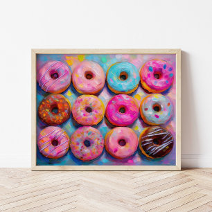 Poster Rosquinha Colorful Modern Abstrato Art