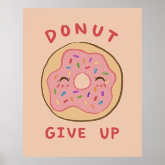 Poster Rosquinha de Canais Motivacionais Desistir
