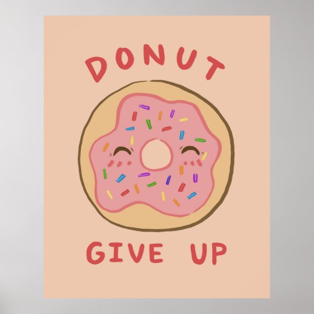 Poster Rosquinha de Canais Motivacionais Desistir (Frente)