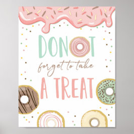 Poster Rosquinha Esqueça um Sinal de Festa de aniversário