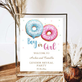 Poster Rosquinha Gênero Revela Festa De Menino Ou Raparig