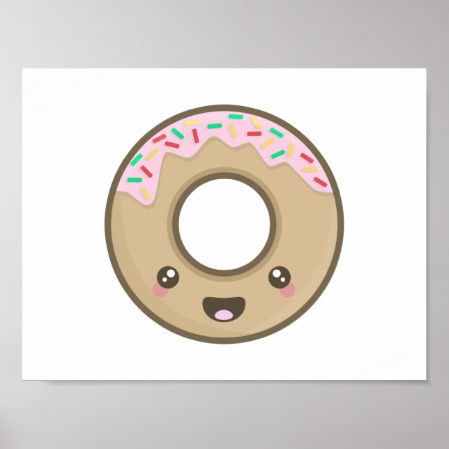 Póster Rosquinha Kawaii (Frente)
