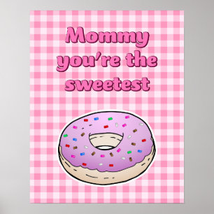 Poster Rosquinha rosa doce
