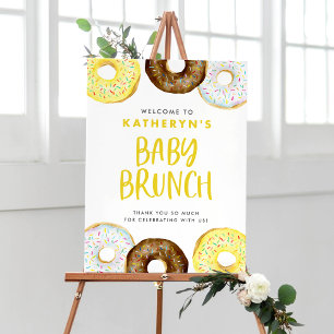 Poster Rosquinhas Amarelas e Chocolate Baby Brunch