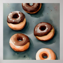 Rosquinhas de chocolate Aquarela