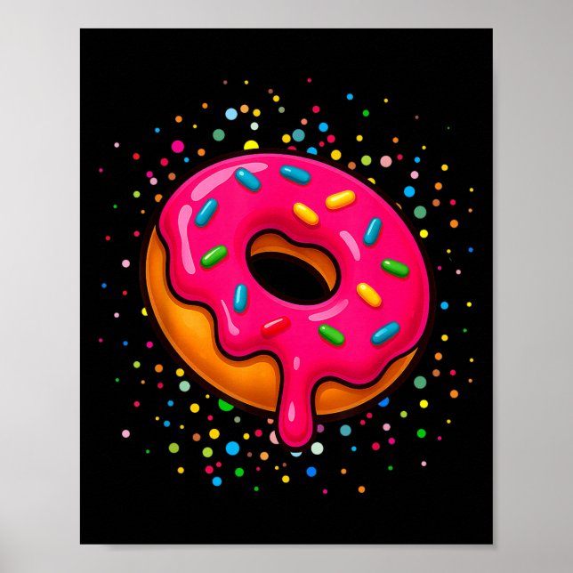 Poster Rosquinhas Engraçadas Amam Bolinhas Felizes Dot Da (Frente)