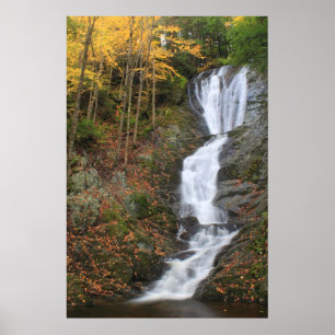 Póster Ross Brook Falls Autumn Berkshires Waterfall
