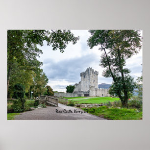 Poster Ross Castle, Kerry, Irlanda, Cartão postal