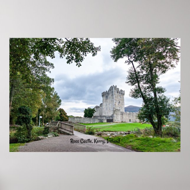 Poster Ross Castle, Kerry, Irlanda, Cartão postal (Frente)
