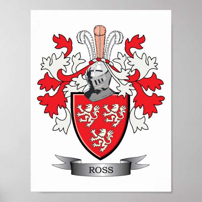 Poster Ross Family Crest Casaco de Armas (Frente)