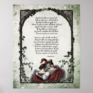 Poster Rossetti "Love" Victorian Art Poem 16x20
